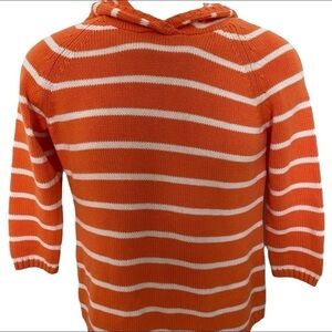 LOFT by Ann Taylor Orange Stripe Sweater Women SP Small Petite